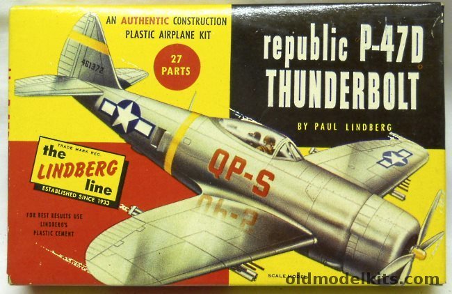 Lindberg 1/72 Republic P-47D Thunderbolt, 408-29 plastic model kit